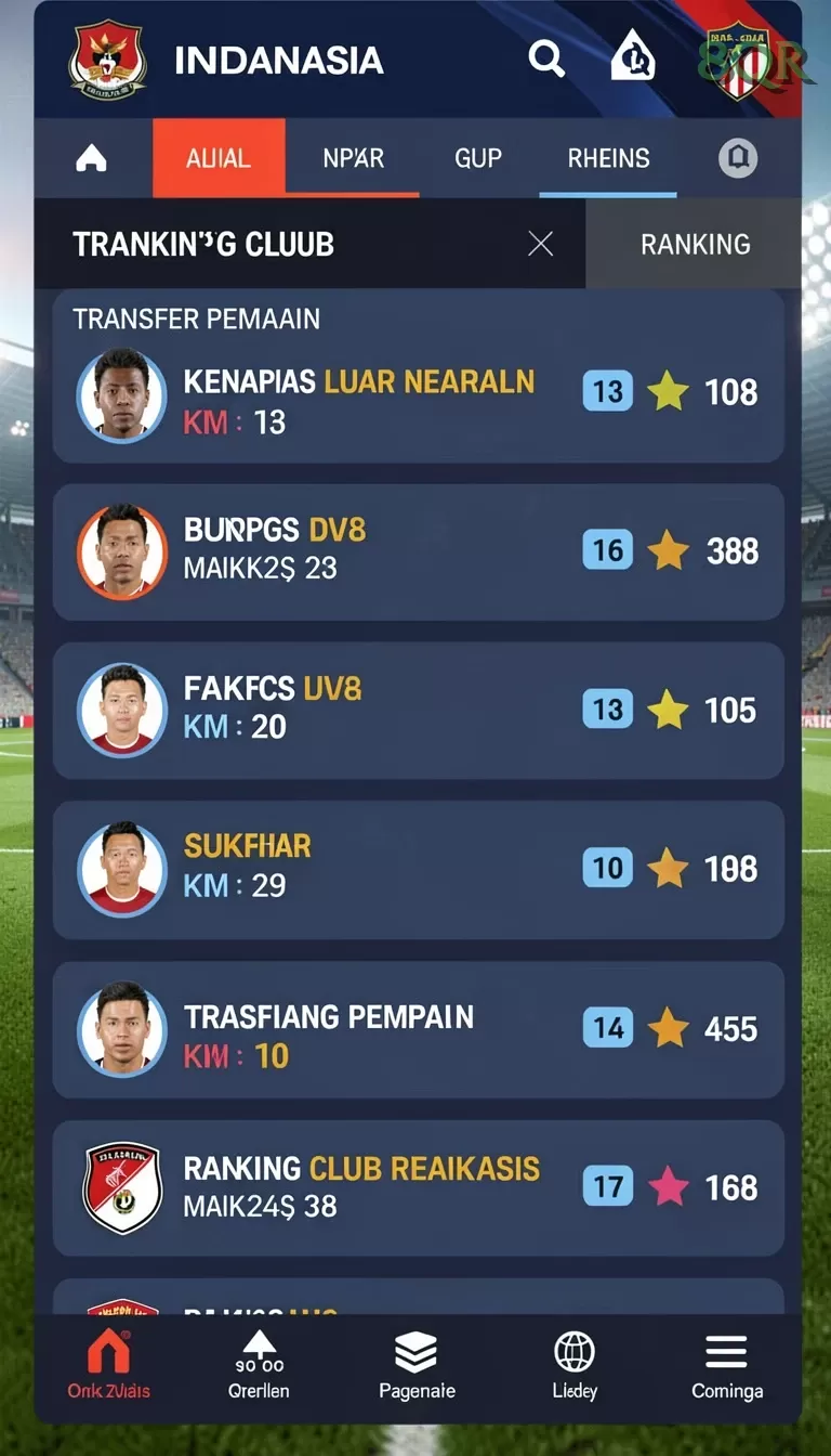 Cuplikan layar FB168 — aktivitas
